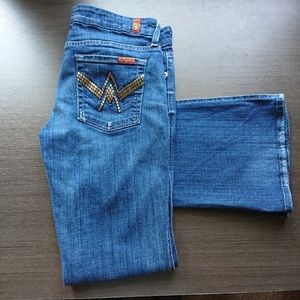 7 For All Mankind metal "A" Pocket Jeans